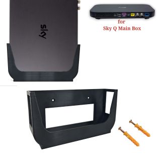 Wall Mount Bracket for Sky Q 1TB / 2TB Box, Screws and Wall Plug Fittings Included